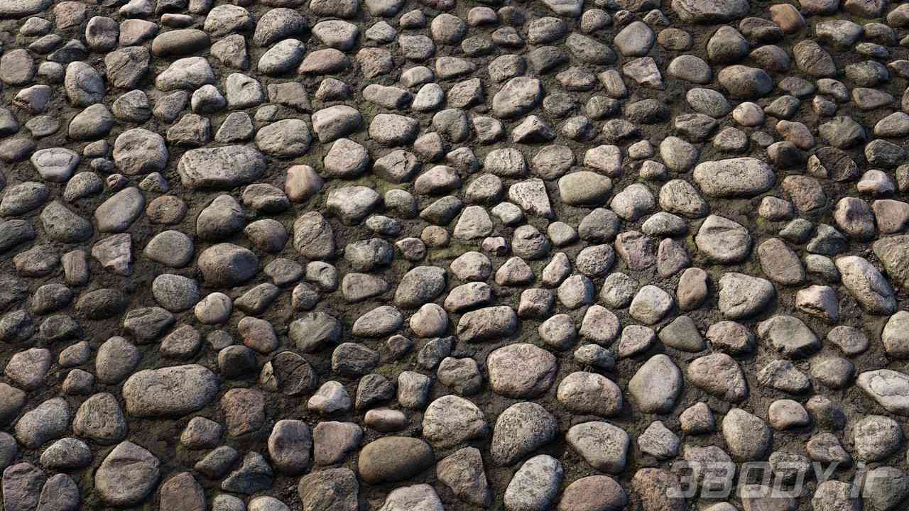 متریال سنگفرش cobblestone stone عکس 1